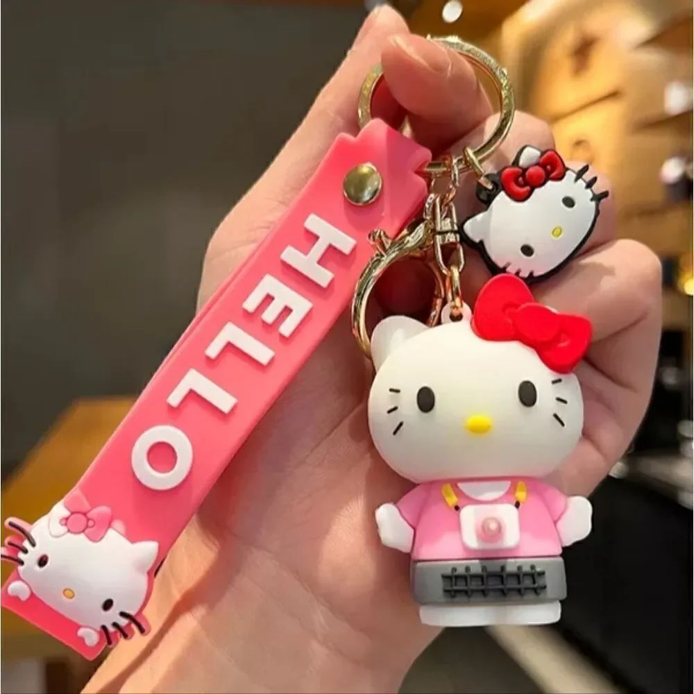 Hello Kitty Sanrio Key Chain Key Ring Charm Cute Figurine Keychain Party Gift